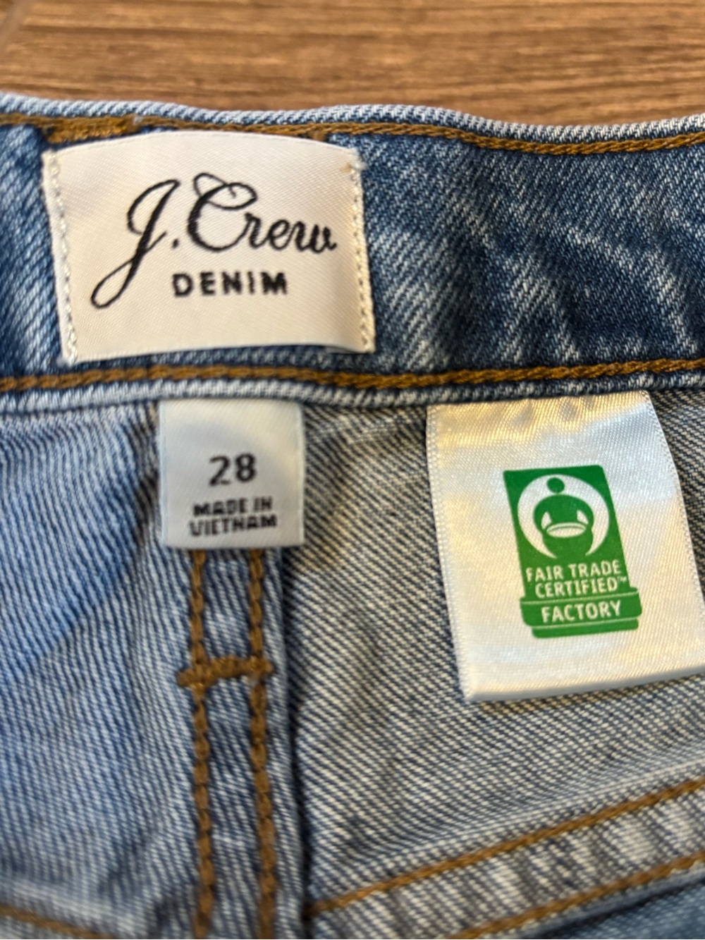 J.Crew Slim Wide Leg Jeans 28 High Rise Cropped Raw Hem Denim - Picture 4 of 10
